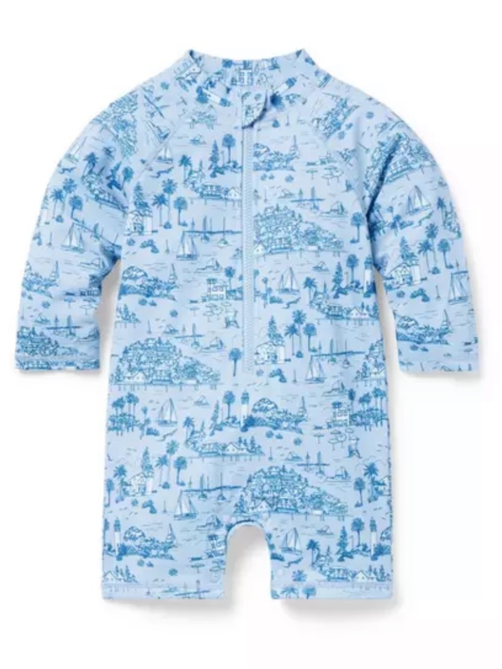 Janie and Jack Baby Island Toile Rash Guard Swimsuit